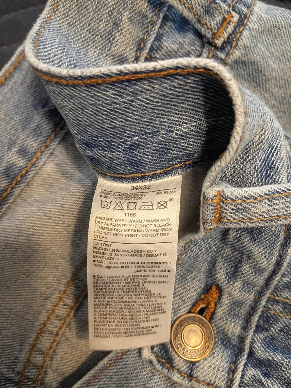 Old Navy Men's Light Blue Straight Jeans 34x32